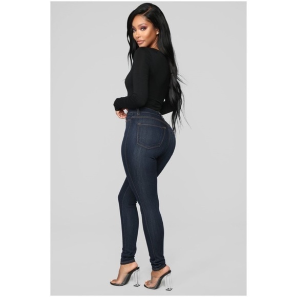 Fashion Nova Denim - NEW Dark Denim Classic High Waist Skinny Jeans NWT